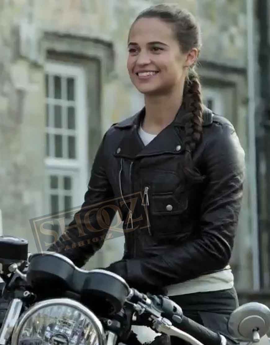 Tomb Raider Alicia Vikander Leather Jacket